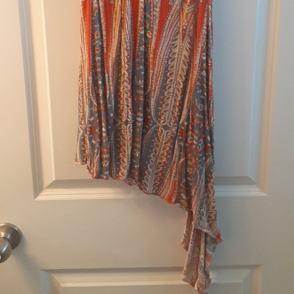 Free People Regal Macrame Orange Boho Print Tank - Picture 2 of 3
